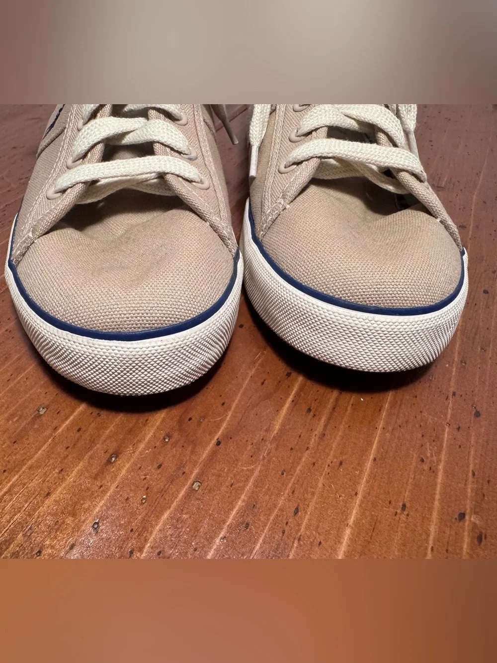 RALPH LAUREN POLO Clifton Khaki Canvas Sneakers/Shoes - Men's Size 9.5D